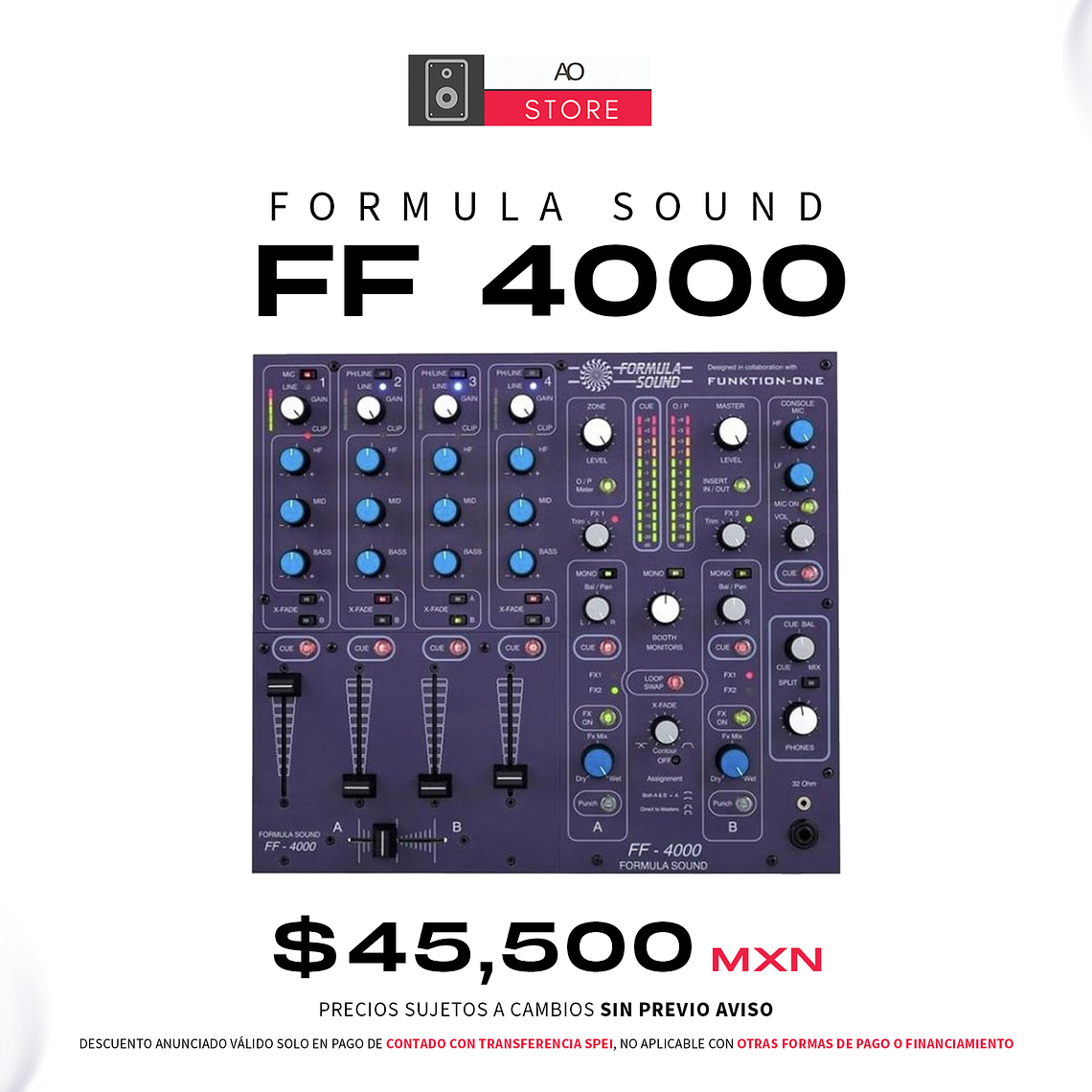 Formula Sound FF 4000 Mezcladora para DJ de 4 Canales  1