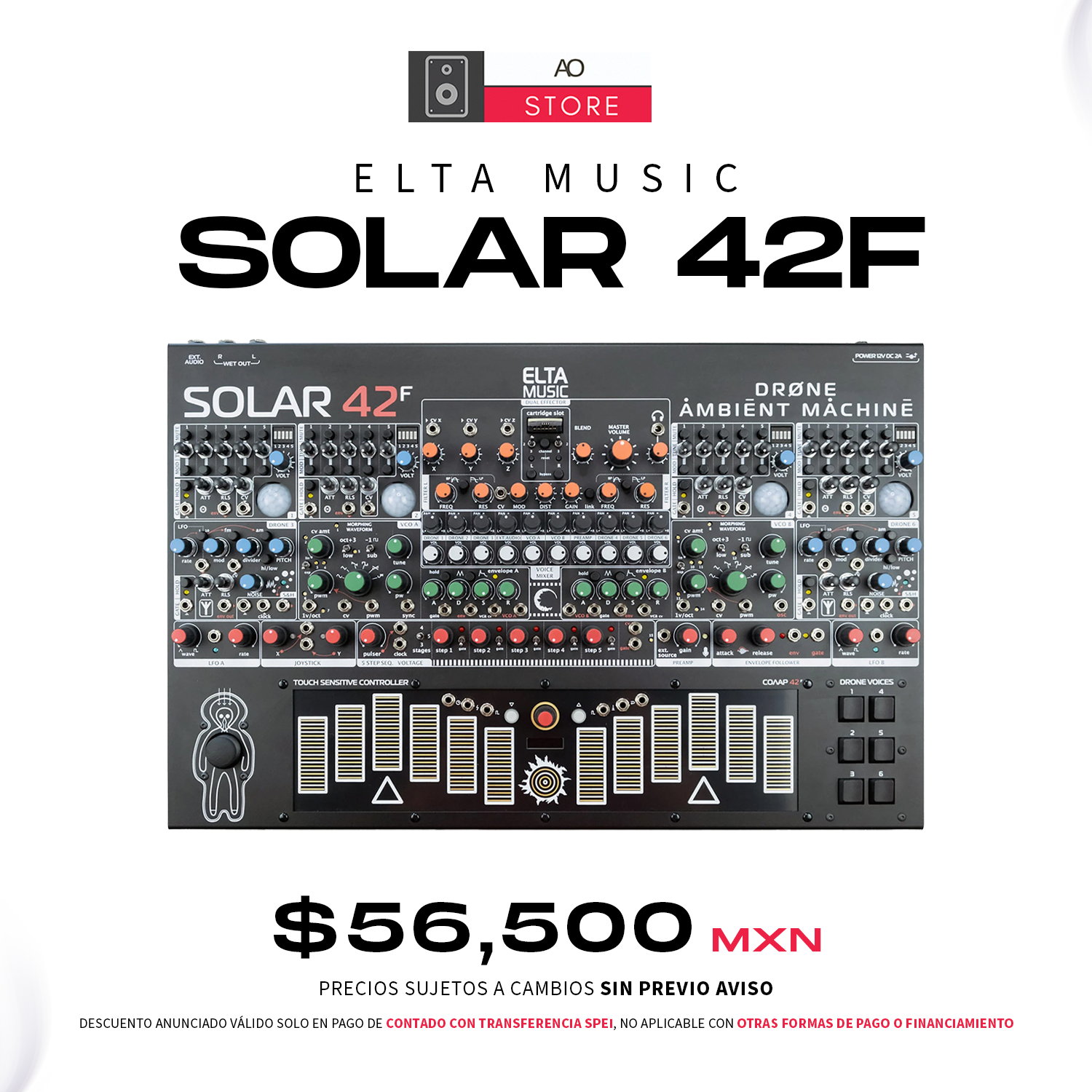 Solar 42 Elta Music Solar 42F Drone Ambient Sintetizador Semi Modular