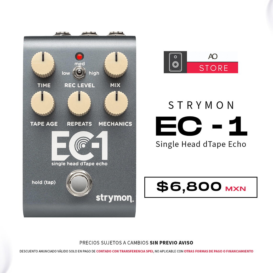 Strymon Ec 1 Single Head dTape Echo Pedal Delay 1