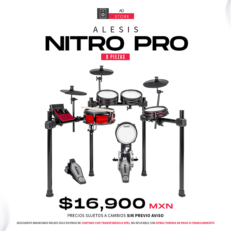 Alesis Nitro Pro Batería Eléctrica de 8 Piezas 1