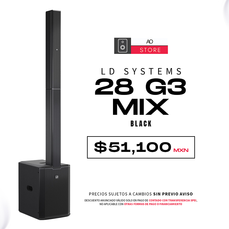 LD Systems 28 G3 Mix Black Sistema De Audio En Torre 1