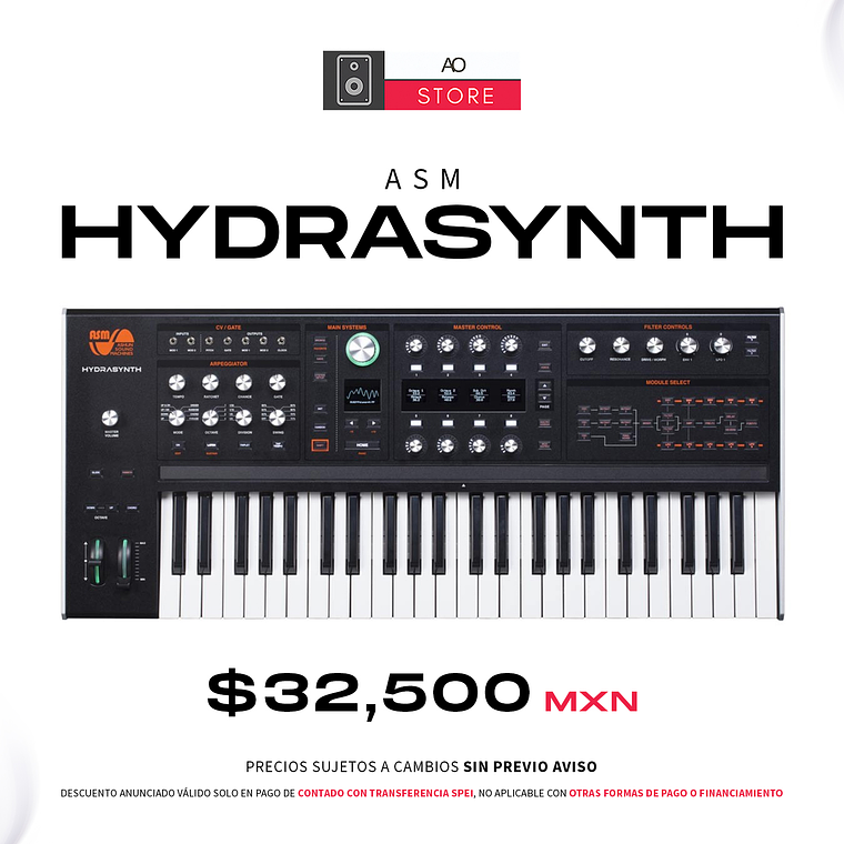 ASM Hydrasynth Keyboard Sintetizador Polifónico 1