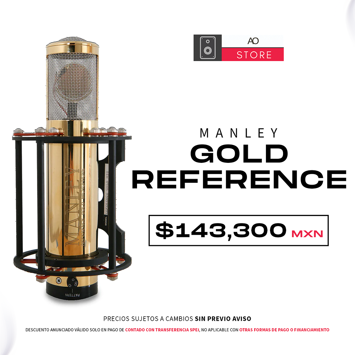 Manley Reference Gold Micrófono de Válvulas Multipatrón 1