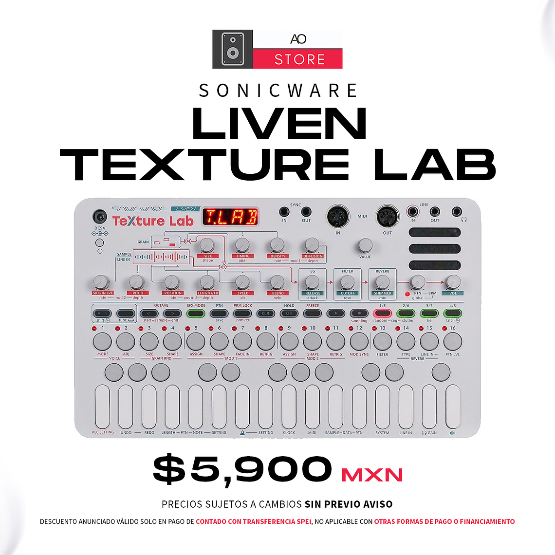 Sonicware Liven Texture Lab Sintetizador Granular 1