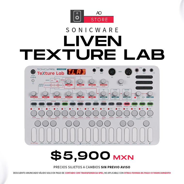 Sonicware Liven Texture Lab Sintetizador Granular 1