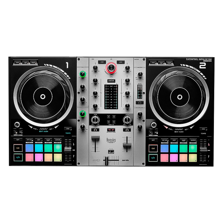 Hercules DJ DJControl Inpulse 500 Edición Silver Controlador para DJ de 2 Canales 2