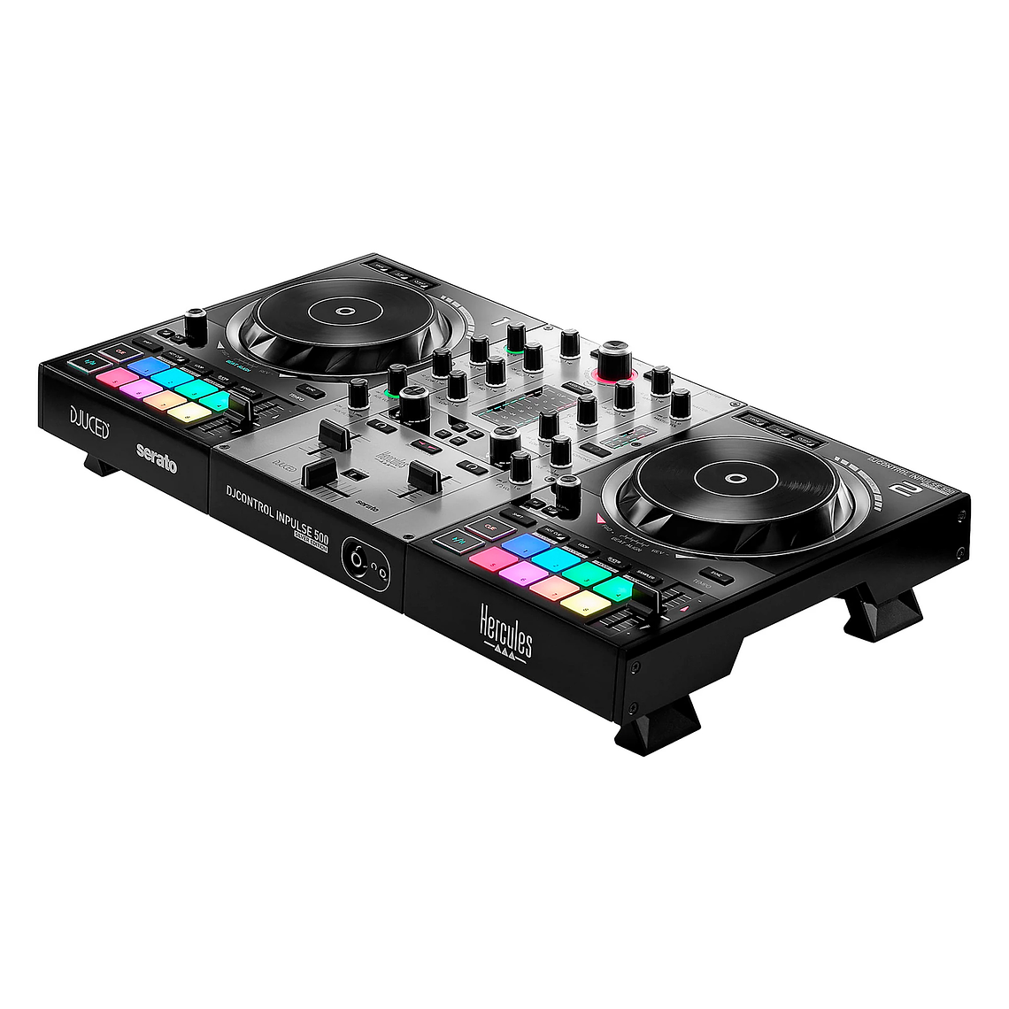 Hercules DJ DJControl Inpulse 500 Edición Silver Controlador para DJ de 2 Canales 4