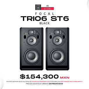 Focal Trio6 ST6 Edición Black Monitores De Estudio (2 Piezas)