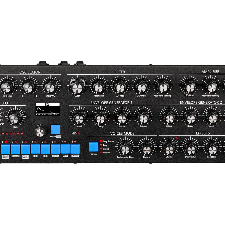 GS Music Bree6 Desktop Negro Sintetizador Polifónico Analógico 2