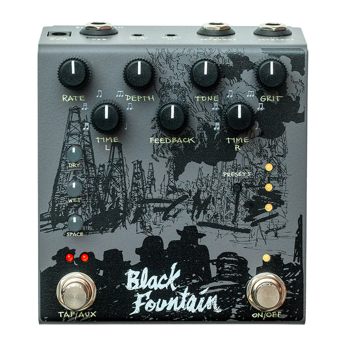 Old Blood Noise Endeavors Black Fountain Slate Pedal Delay 2