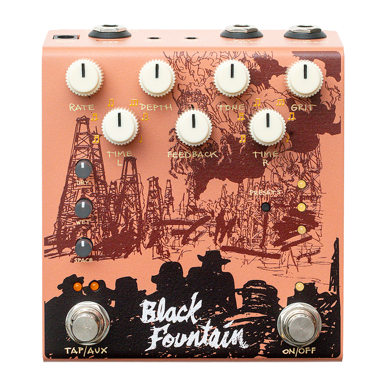 Old Blood Noise Endeavors Black Fountain Terracotta Pedal Delay 2