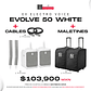 EV Electro Voice Evolve 50 White (2 Piezas) + Maletines con Ruedas (2 Piezas) + Cables (2 Piezas) - Miniatura 1