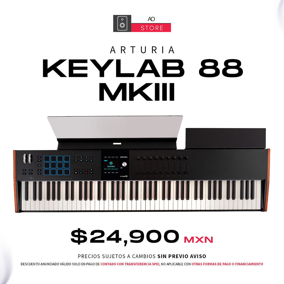Arturia KeyLab 88 MkIII Hammer Action Black Teclado Midi 1