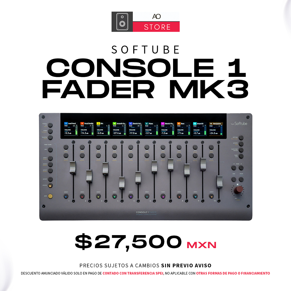 Softube Console 1 Fader Mk3 Superficie de Control para Daw 1