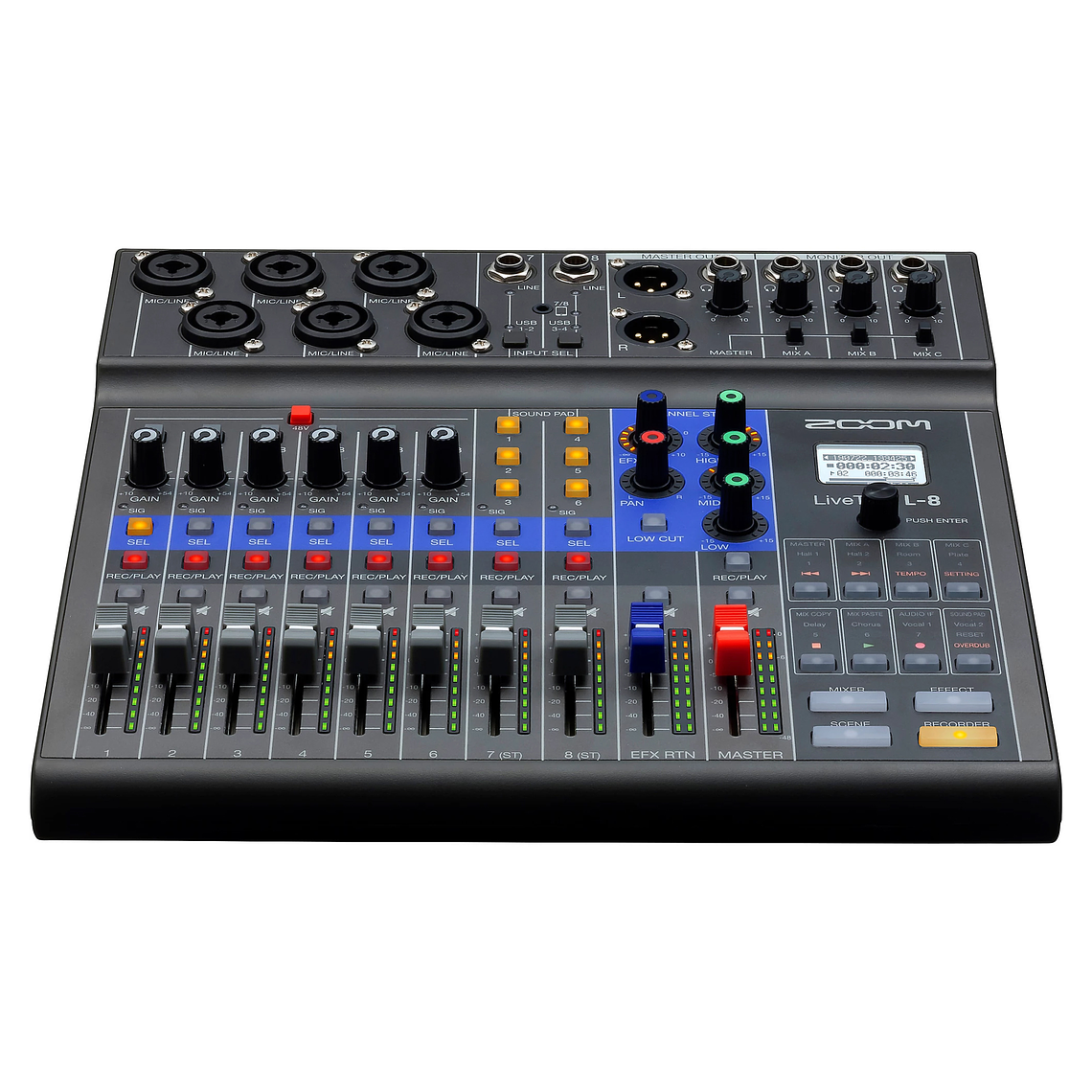 Zoom Livetrak L8 Mezcladora Digital Multicanal para Grabación 4