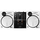 Pioneer DJ PLX 500 White Tornamesa para DJ (2 Piezas) + DJM 250 Mk2 Mezcladora para DJ + De Regalo Pioneer DJ RB VD2 Vinilos de Control Cabina Completa 3