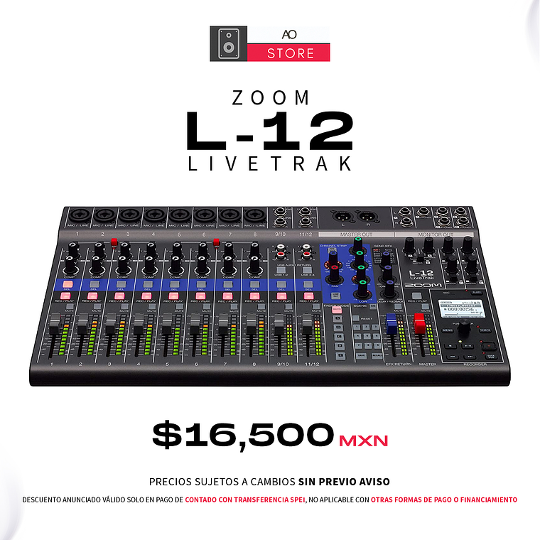Zoom Livetrak L12 Mezcladora Digital Multicanal para Grabación 1