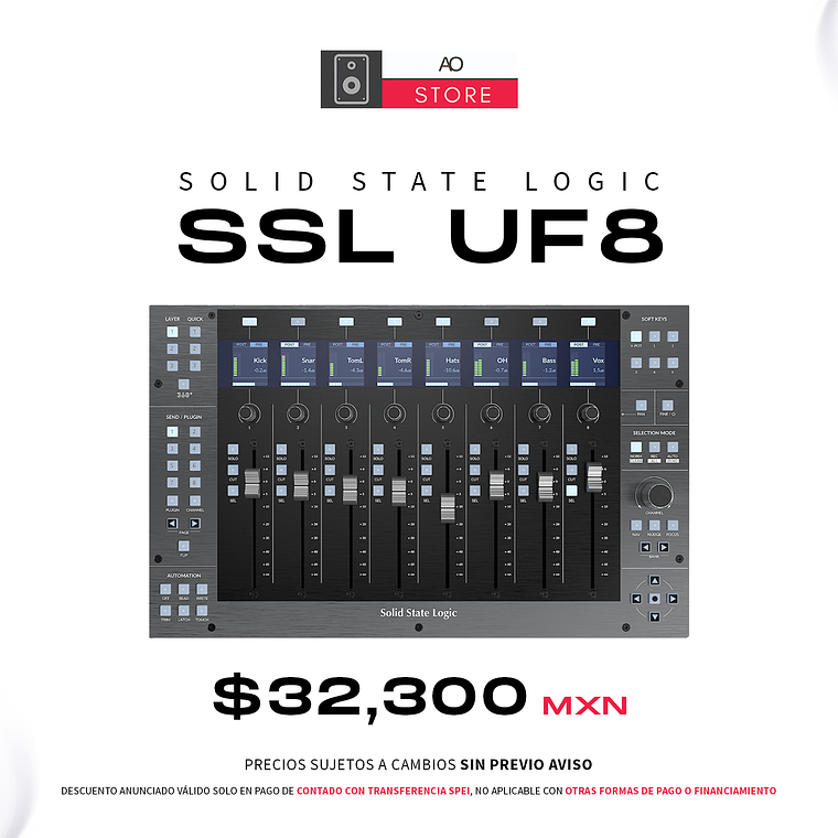 Solid State Logic SSL UF8 Superficie de Control para Daw de 8 Faders 1
