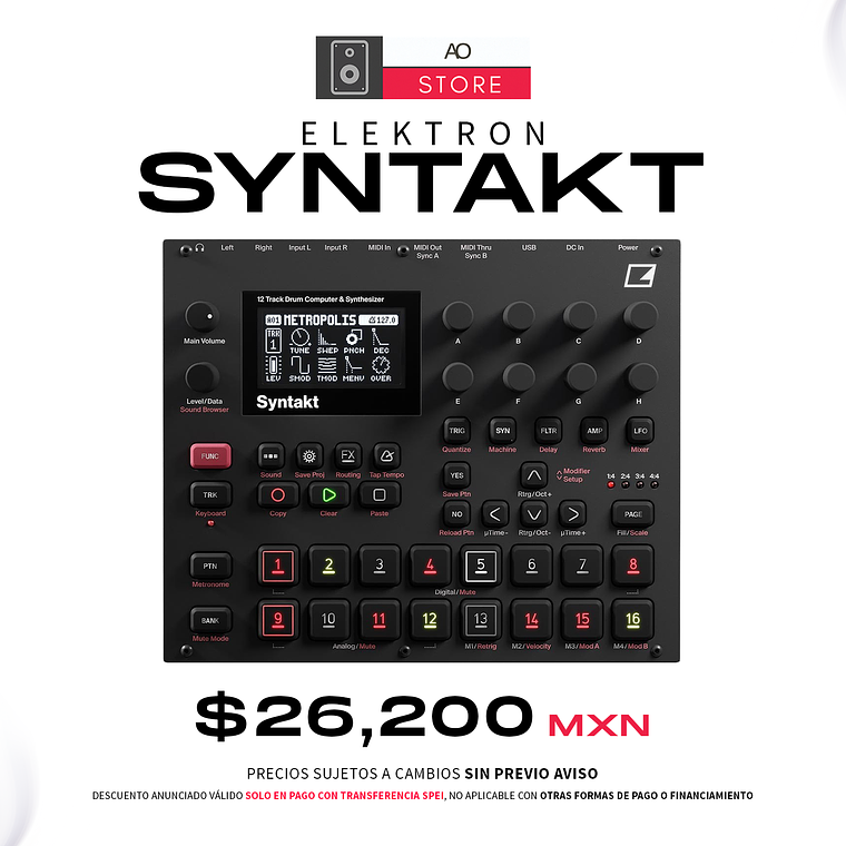Elektron Syntakt Sintetizador y Caja de Ritmos 1