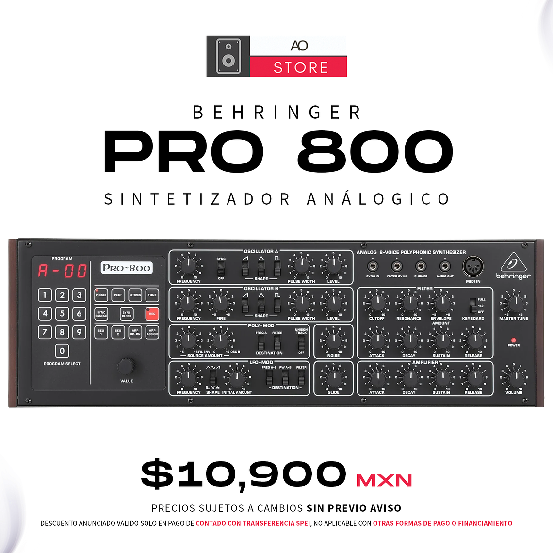Behringer Pro 800 Sintetizador Análogico Polifónico 1