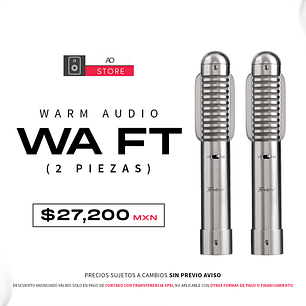 Warm Audio WA FT Micrófono de Cinta (2 Piezas)
