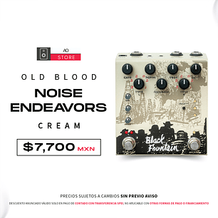 Old Blood Noise Endeavors Black Fountain Cream Pedal Delay