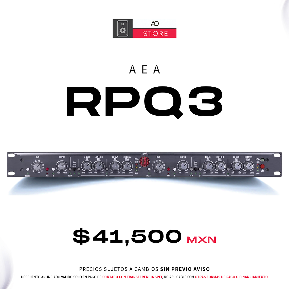 AEA RPQ3 Preamplicador de Cinta y Ecualizador de 2 Canales 1