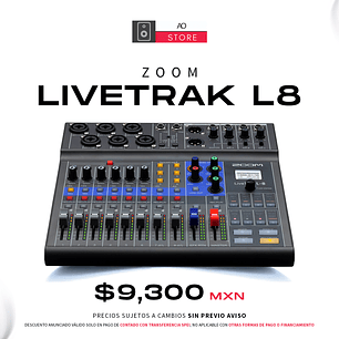 Zoom Livetrak L8 Mezcladora Digital Multicanal para Grabación