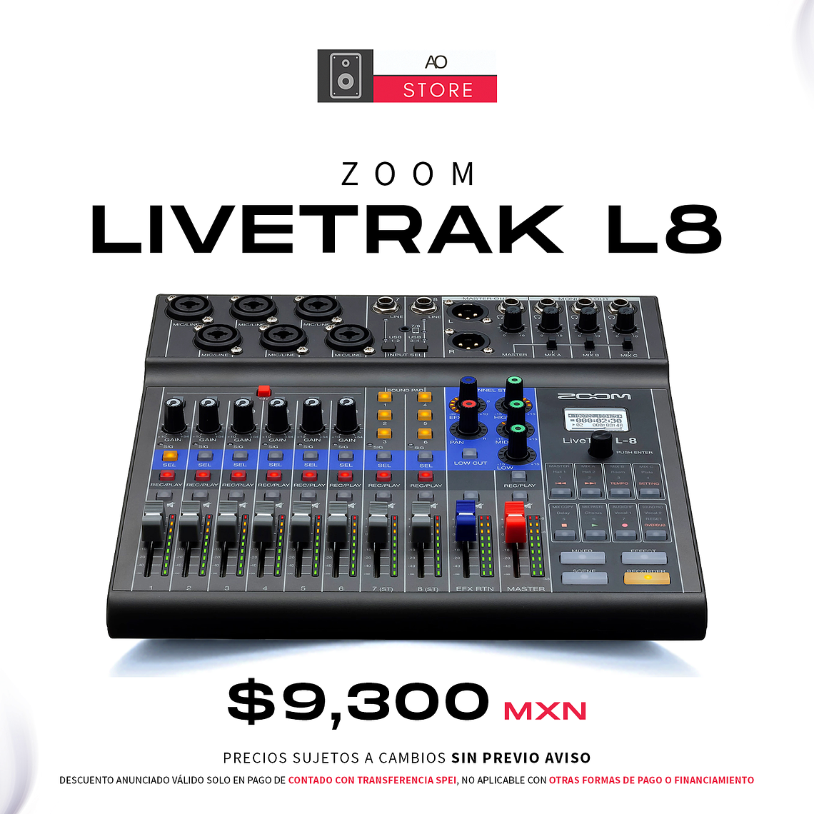 Zoom Livetrak L8 Mezcladora Digital Multicanal para Grabación 1