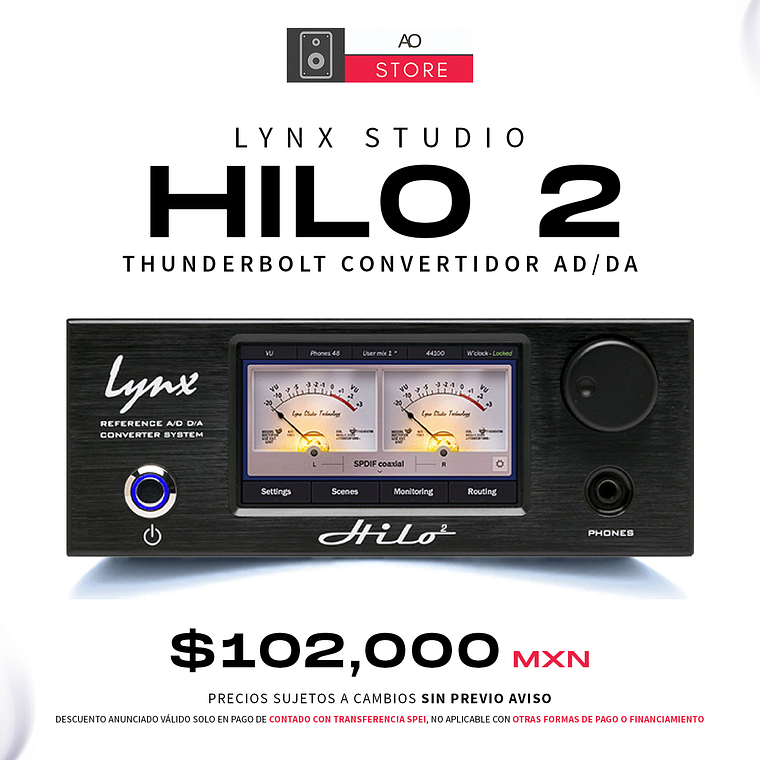 Lynx Studio Technology Hilo 2 Thunderbolt Convertidor AD/DA 1
