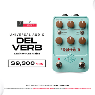 Universal Audio Uafx Del Verb Ambience Companion Pedal de Reverb y Delay