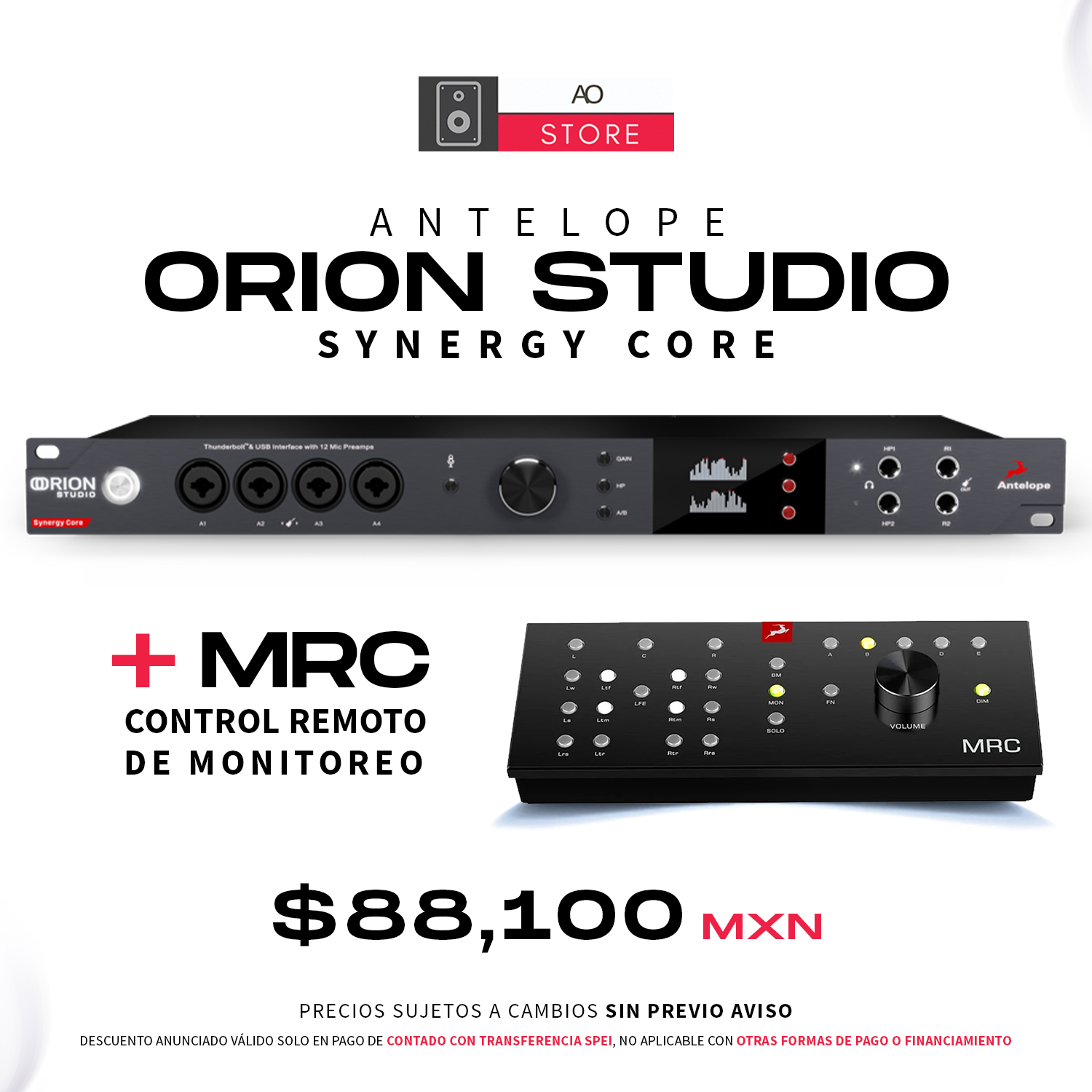Antelope Orion Studio Synergy Core Interfaz de Audio + Antel