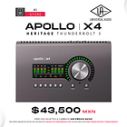 Universal Audio Apollo X4 Heritage Thunderbolt 3 Interfaz de Audio 1