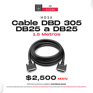 Cable Hosa DBD 305 DB25 a DB25 1.5 Metros