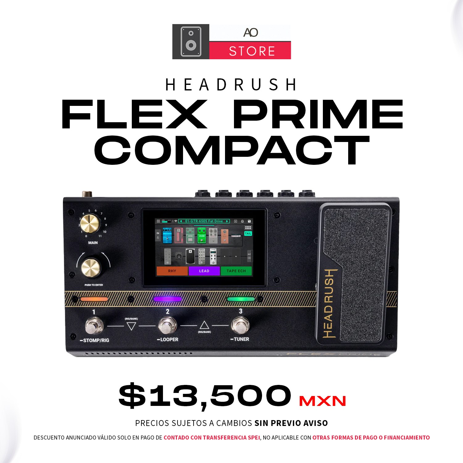 HeadRush Flex Prime Compact Pedal Multi Efectos