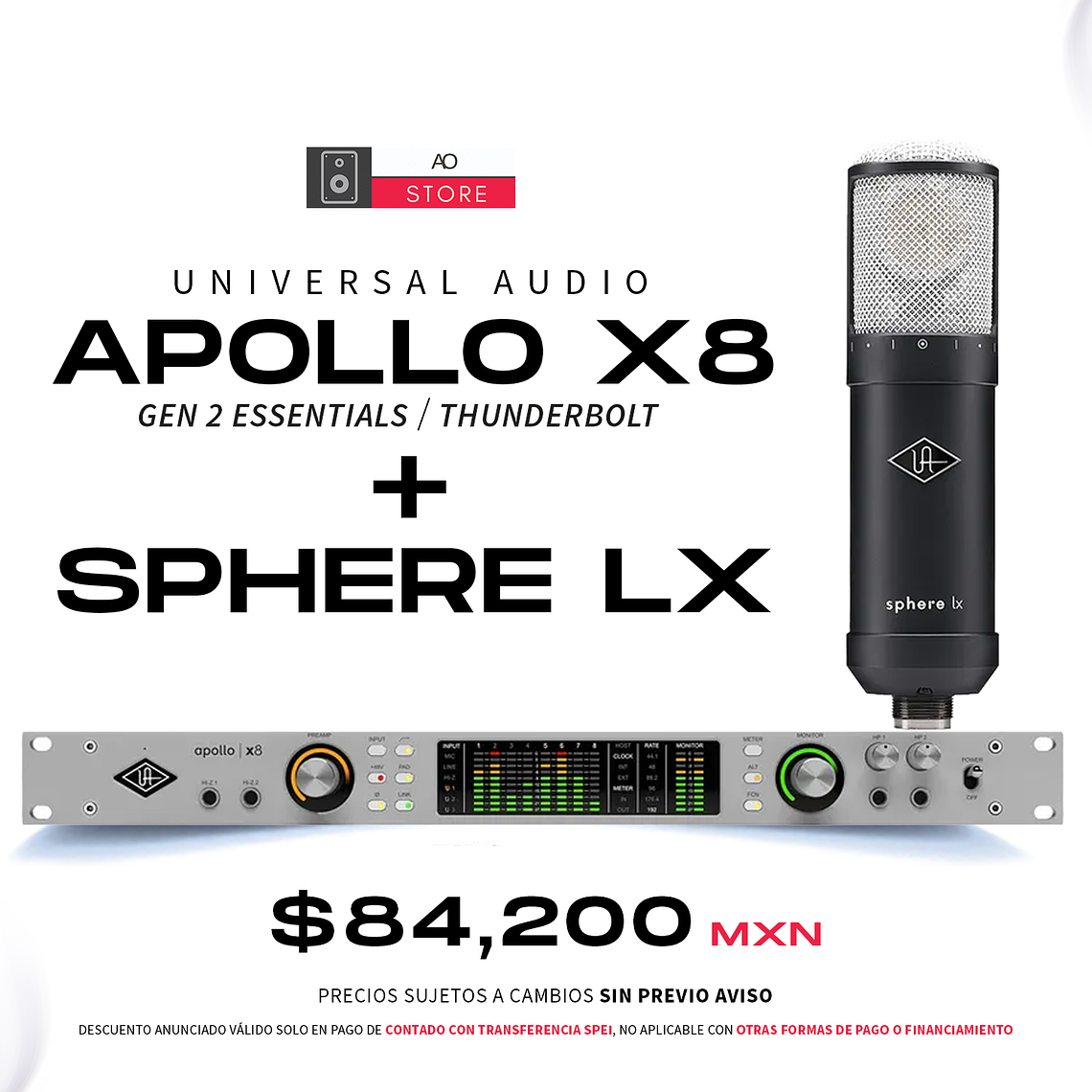 Universal Audio Apollo x8 Gen 2 Essentials+ Edition Thunderbolt + Universal Audio Sphere LX  1