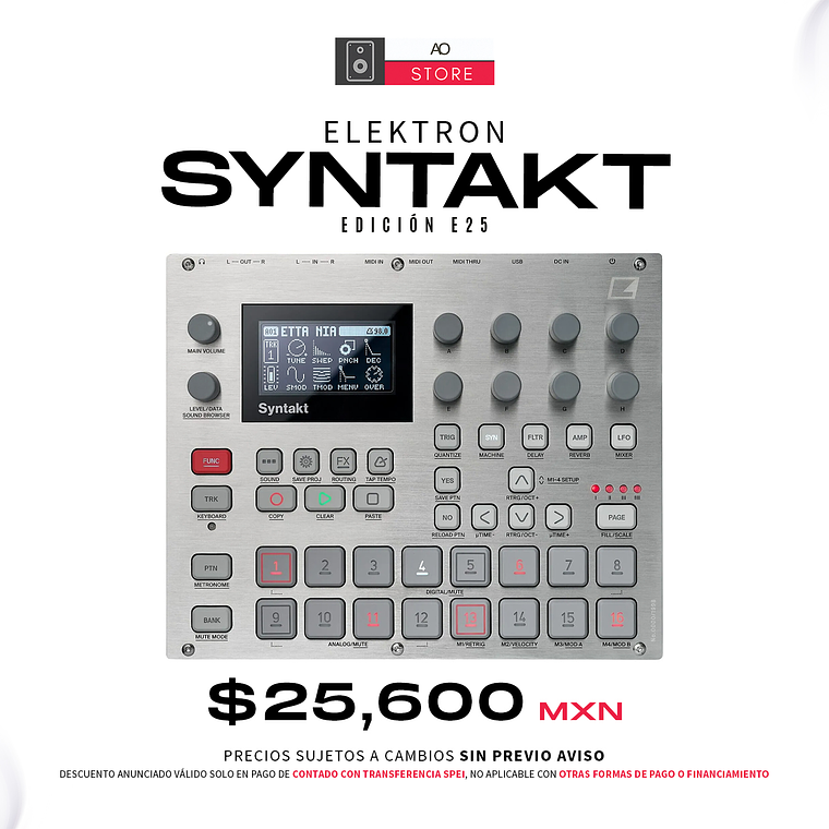 Elektron Syntakt Edición E25 Sintetizador y Caja de Ritmos 1