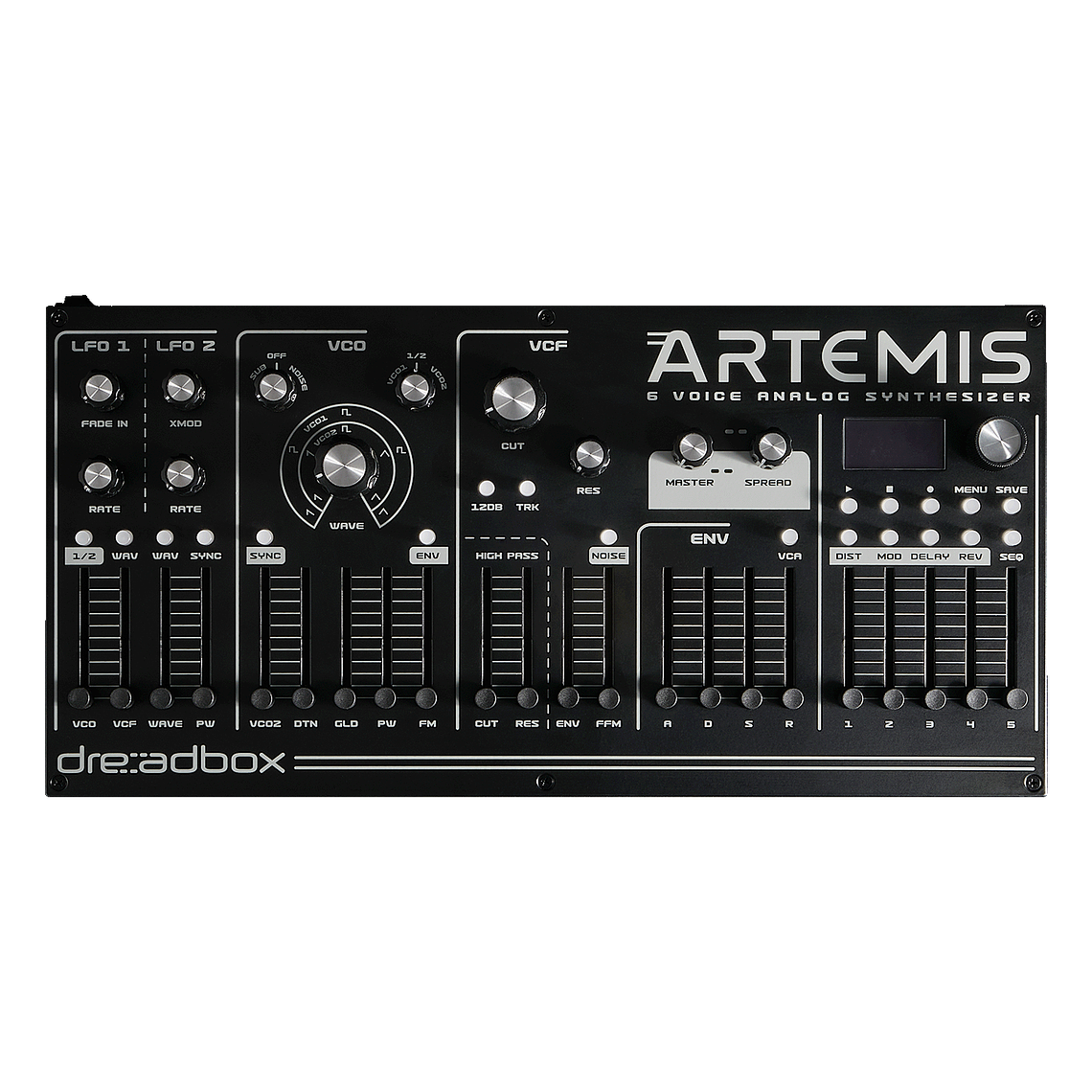 Dreadbox Artemis Desktop Sintetizador Polifónico Analógico de 6 Voces 2