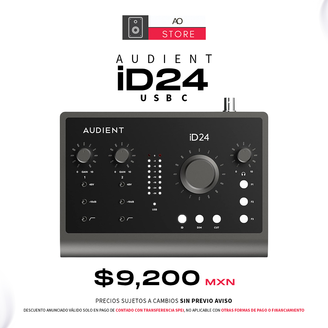Audient iD24 Usb C Interfaz de Audio 1