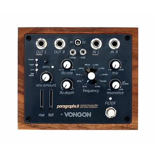 Vongon Paragraphs II Pedal de Filtro y Modulación Estéreo 