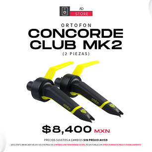 Ortofon Concorde Club Mk2 Cartucho con Aguja para Tornamesa (2 Piezas)