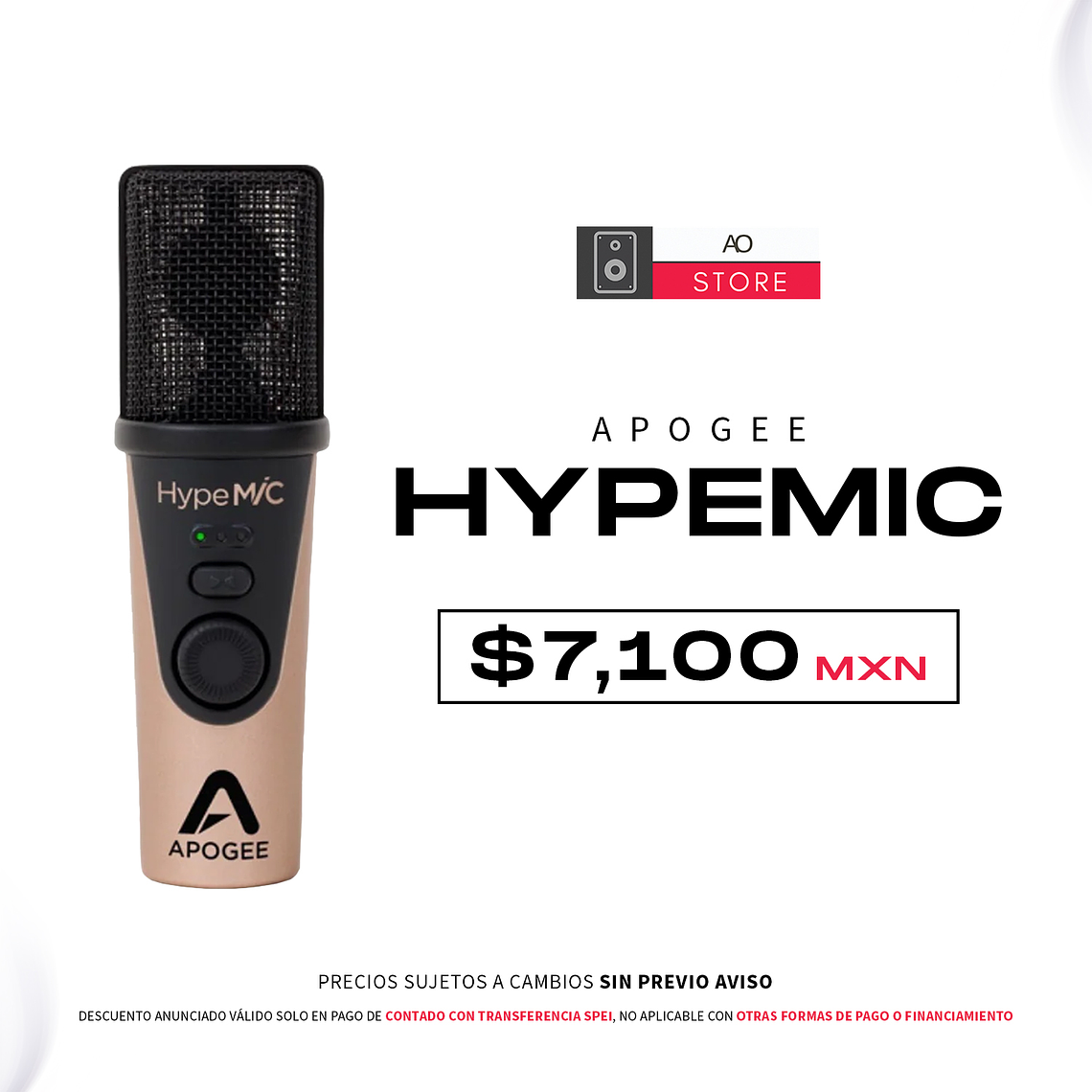 Apogee HypeMic Micrófono de Condensador Usb 1