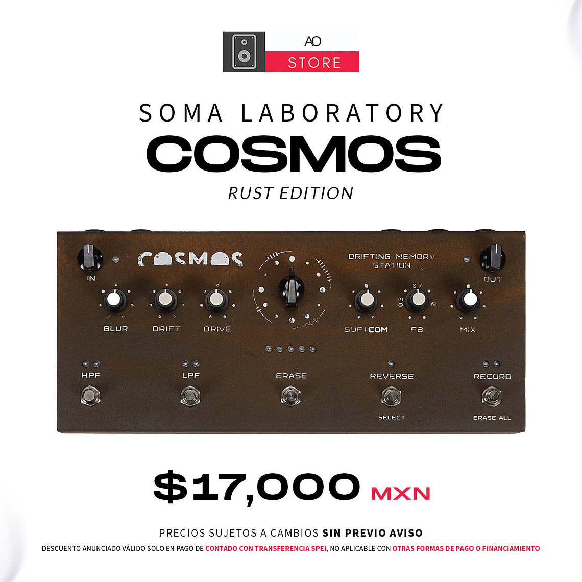 Soma Laboratory Cosmos Drifting Memory Station Edición Rust Pedal de Efectos 1