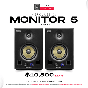 Hercules DJ Monitor 5 Monitores de Estudio (2 Piezas)