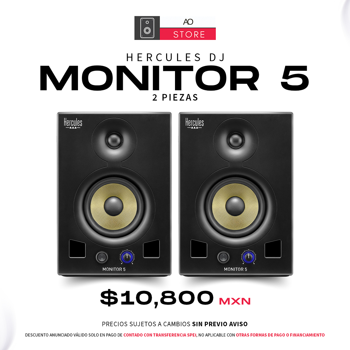 Hercules DJ Monitor 5 Monitores de Estudio (2 Piezas) 1