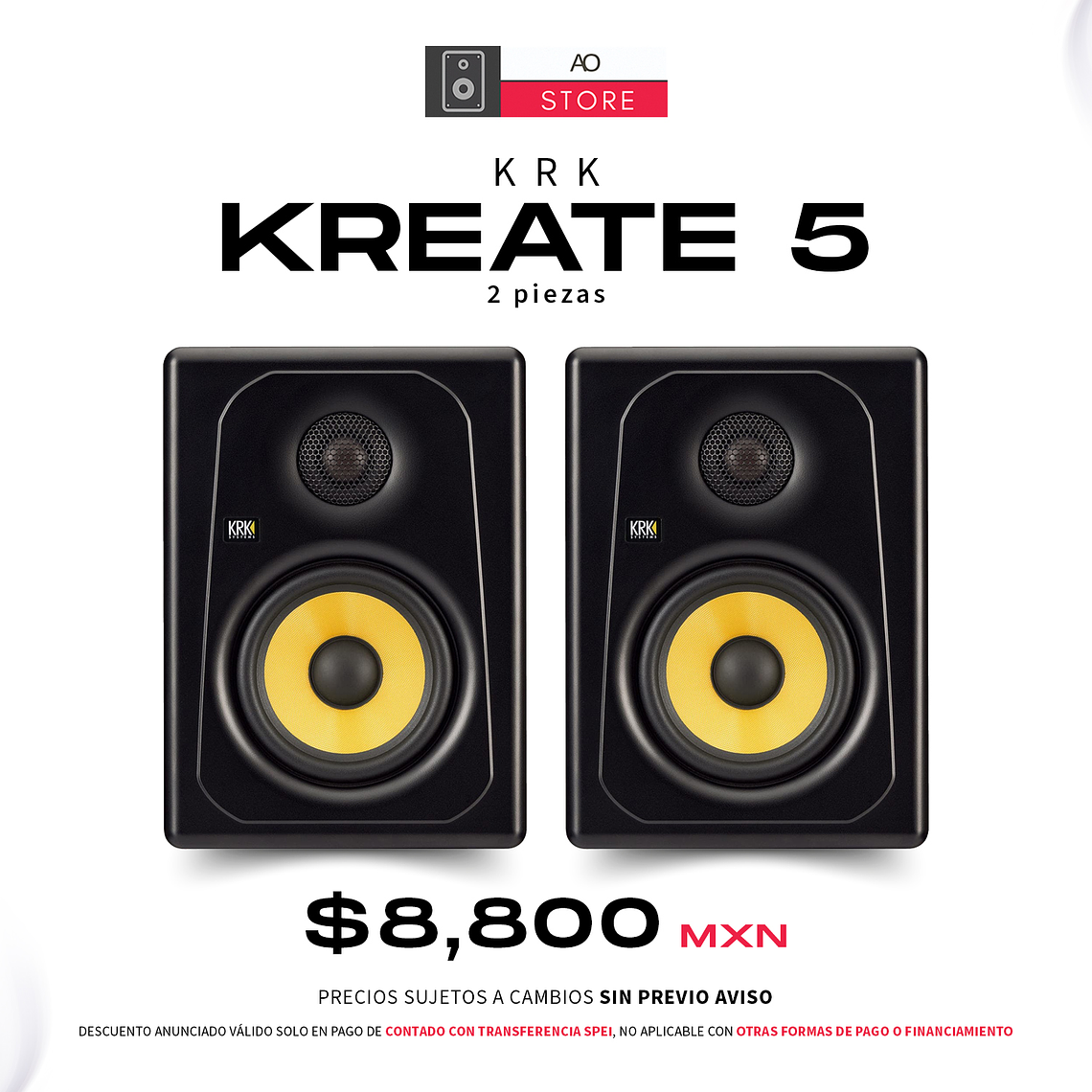 KRK Kreate 5 Monitores de Estudio (2 Piezas) 1
