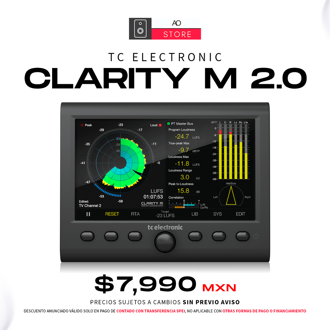 TC Electronic Clarity M 2.0 Medidor de Sonoridad 1