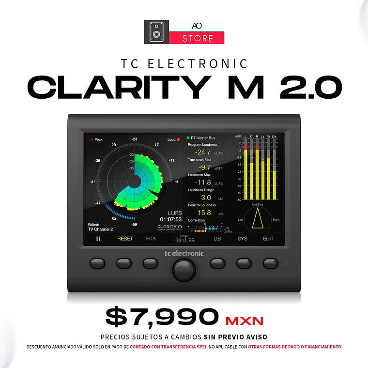 TC Electronic Clarity M 2.0 Medidor de Sonoridad 1