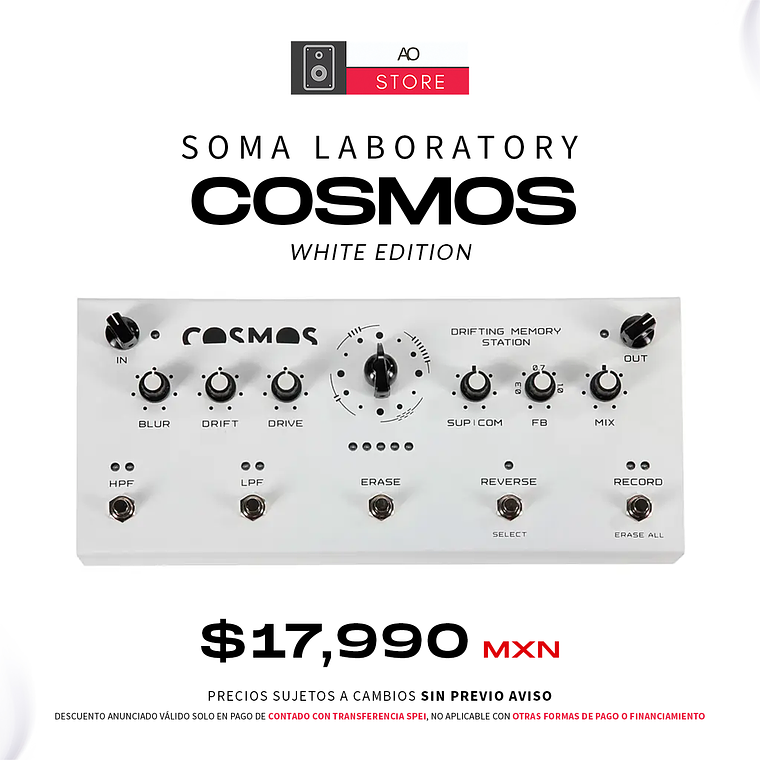 Soma Laboratory Cosmos Drifting Memory Station Edición White Pedal de Efectos 1