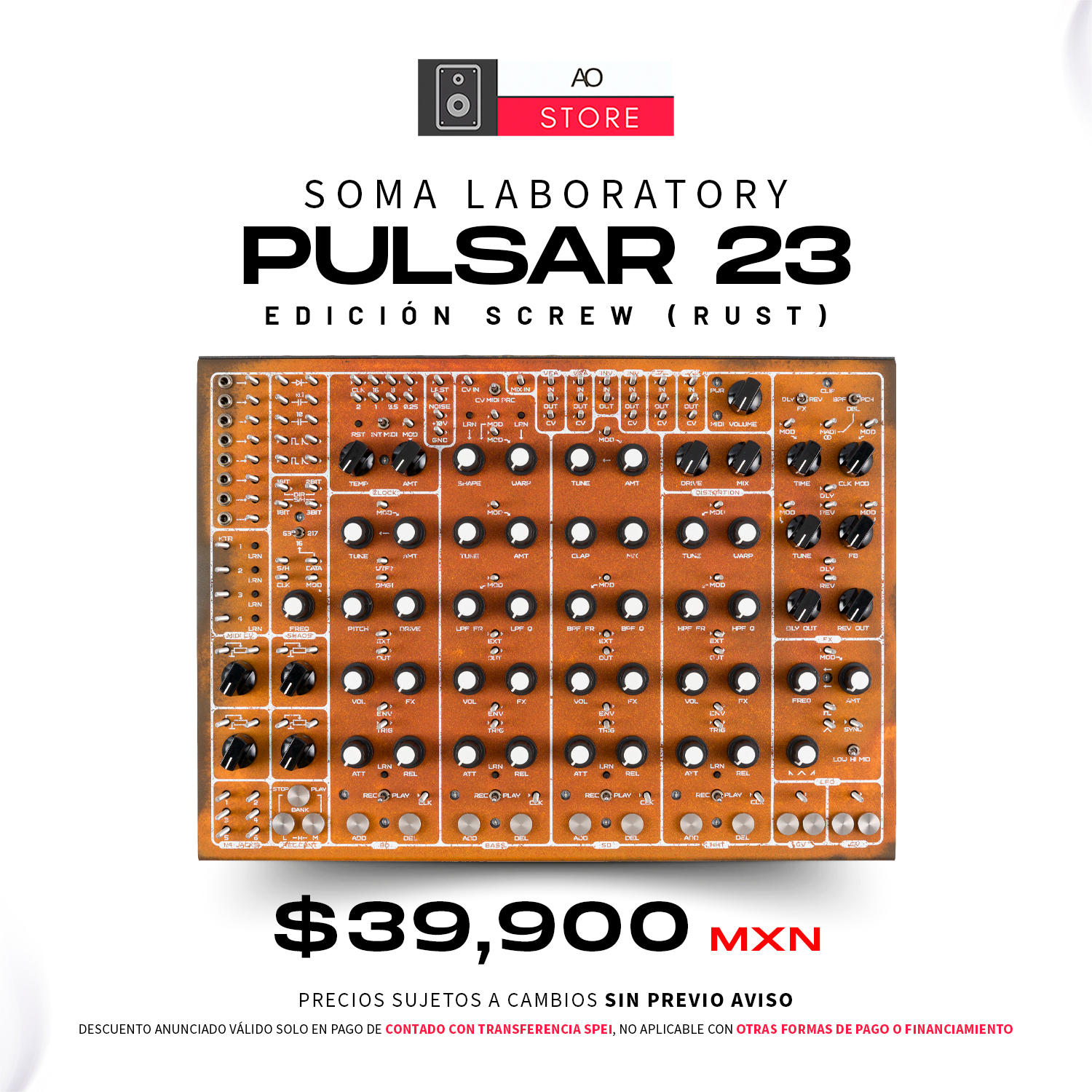Soma Laboratory Pulsar 23 Screw Edición Rust Caja de Ritmos